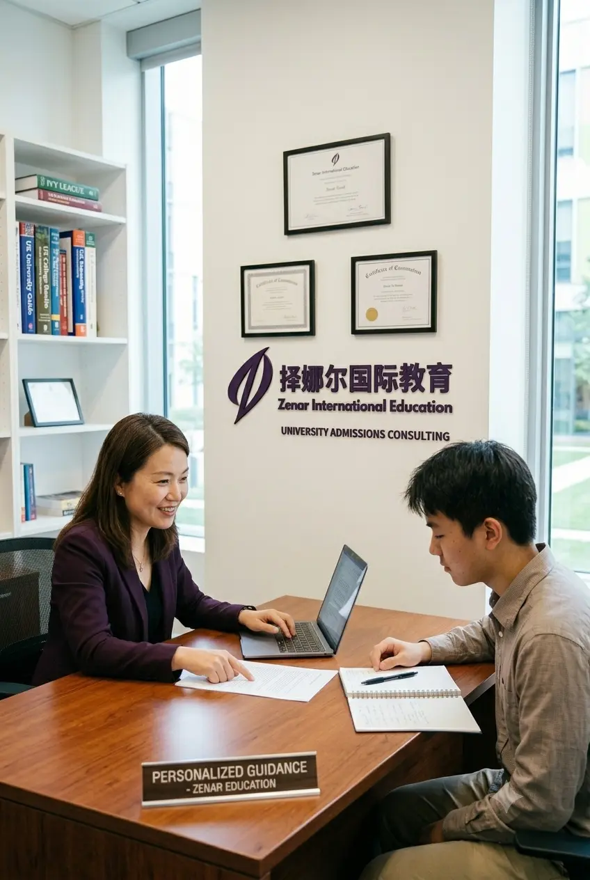 Student receiving personalised university admissions consulting from Zenar International Education